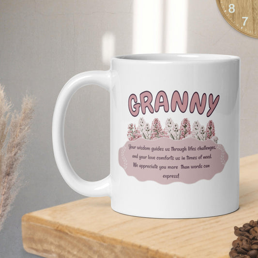 Granny Mugs Nanny Mugs Nana Mugs Nan Mugs Cups Gift for Her Sentimental Floral Granny Gift Grandparent