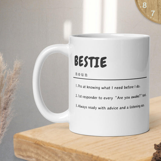 Personalised Bestie Definition Mug – Custom Mug with Sender's Name