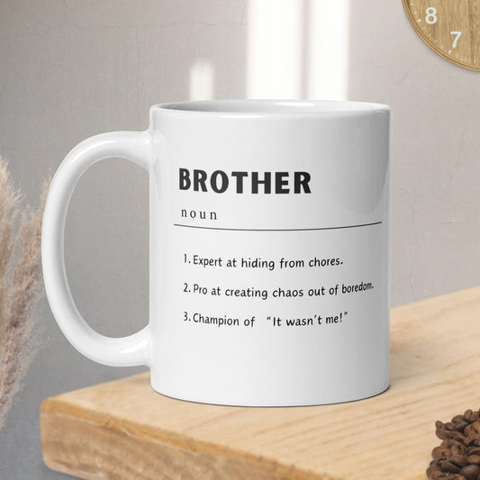 Personalised Brother Definition Mug – Custom Mug with Sender's Name