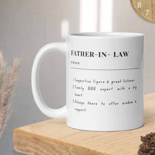 Personalised Father-in-Law Definition Mug – Custom Mug with Sender's Name