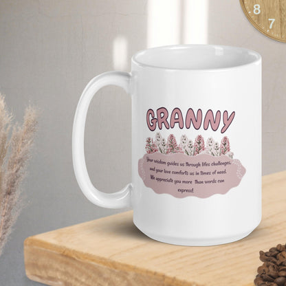 Granny Mugs Nanny Mugs Nana Mugs Nan Mugs Cups Gift for Her Sentimental Floral Granny Gift Grandparent