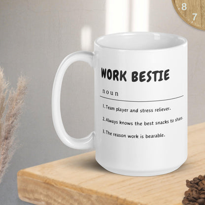 Personalised Work Bestie Definition Mug – Custom Gift for Colleagues & Friends